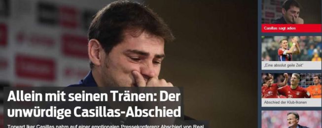 Global press surprised with Iker’s solitary goodbye