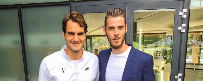 David de Gea se deja ver en Wimbledon con Federer