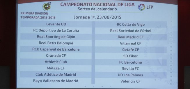 Calendario completo de la Liga BBVA de la próxima temporada