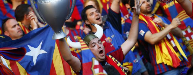 La UEFA sanciona con 30.000 € al Barça por las esteladas en Berlín