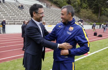 Bartomeu saludó a Luis Enrique