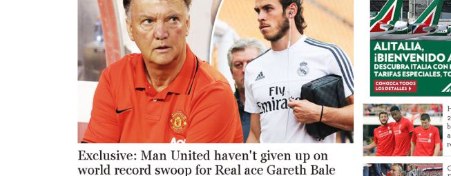 Van Gaal le pide al United que vuelva a insistir en Bale