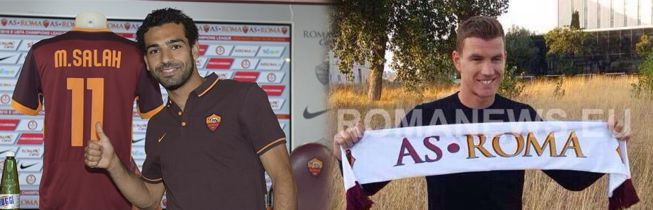 Mohamed Salah y Edin Dzeko, nuevos refuerzos del Roma