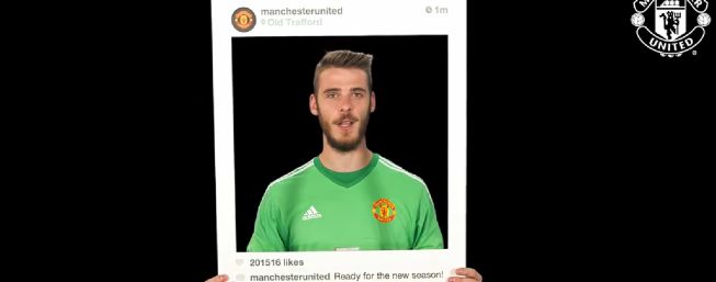 El United sí cuenta con De Gea para anunciarse en Instagram