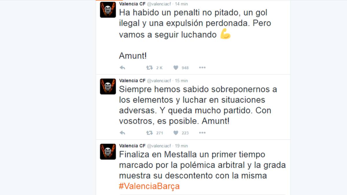 El Valencia carga en su Twitter contra el árbitro Mallenco - AS Colombia