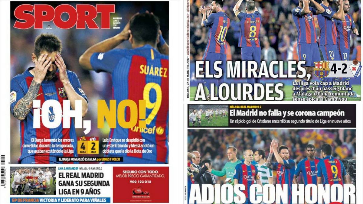 La prensa de Barcelona no hace sangre de la derrota - AS Colombia