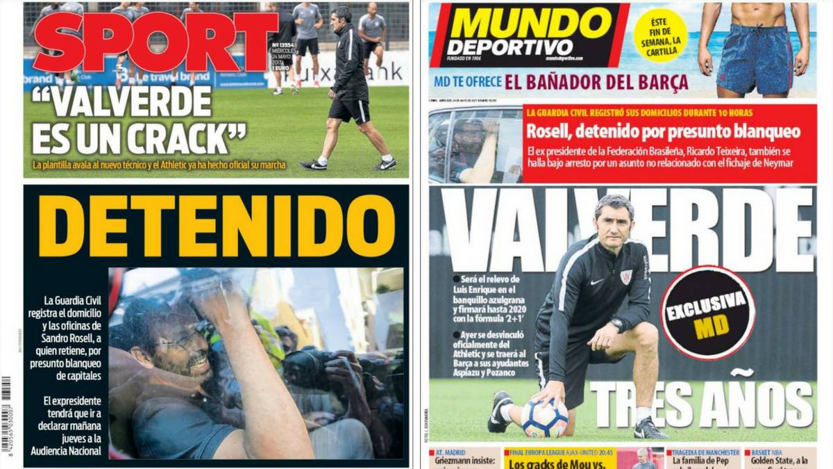 Rosell y Valverde ocupan las portadas de Barcelona - AS Colombia