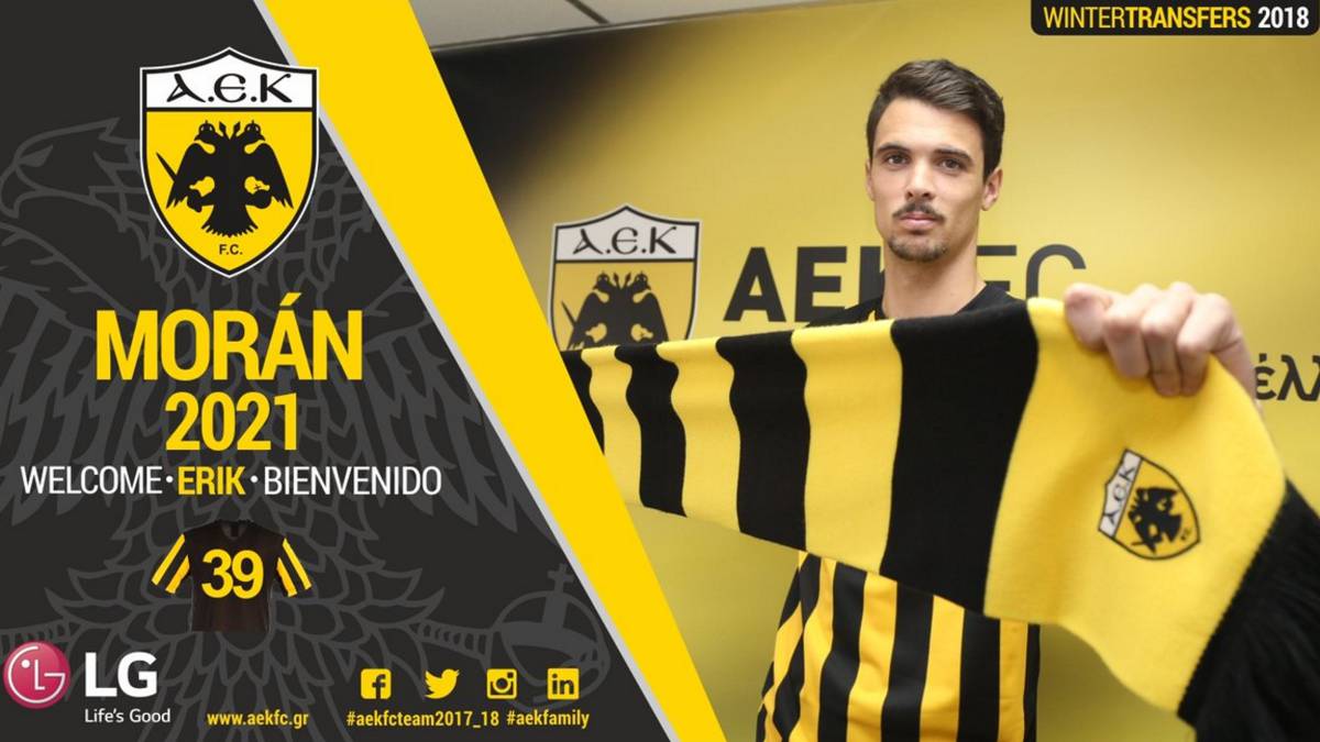 Oficial: Erik Morán deja el Leganés y ficha por el AEK