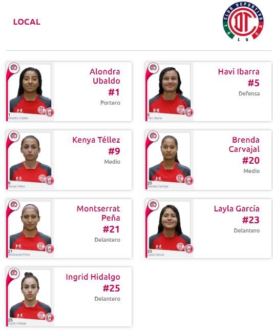 suplentes toluca
