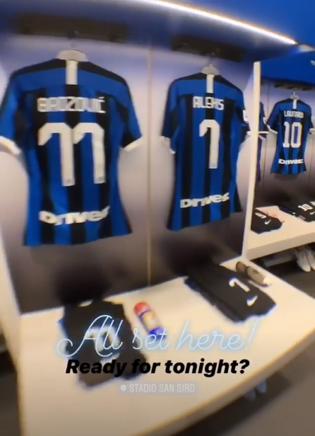 El lugar de Alexis Sánchez en el vestuario del Inter