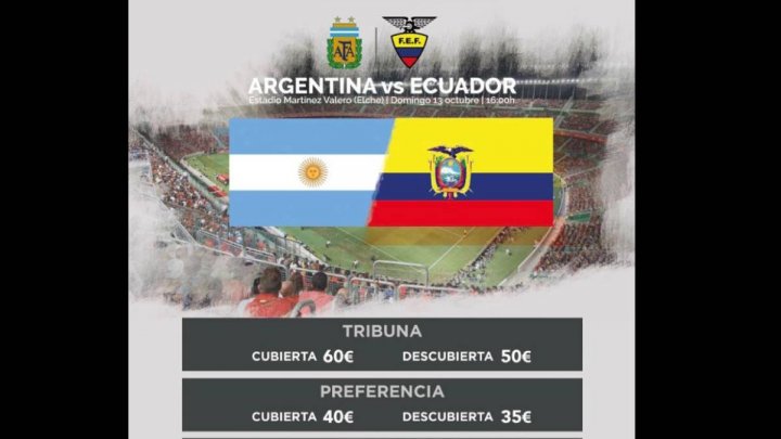 Entradas Argentina - Ecuador