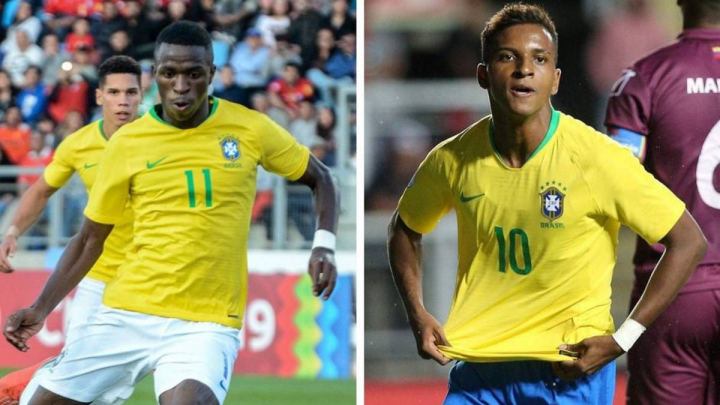 Vinicius y Rodrygo, con la selección de Brasil