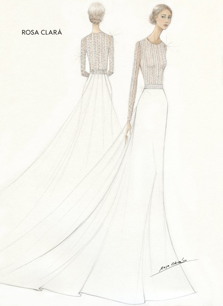 Así es el vestido de la novia