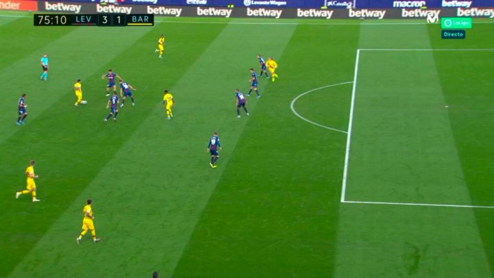 Fuera de juego de Griezmann en el gol de Messi.