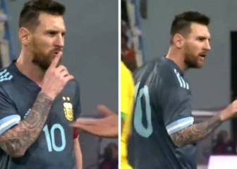 Messi tells Tite to shut up.