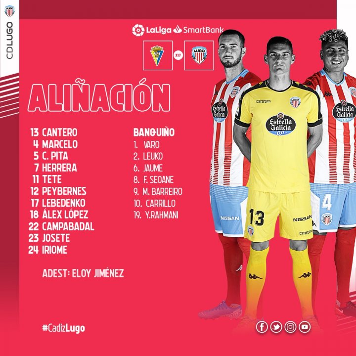 Alineación del Lugo en el Ramón de Carranza.