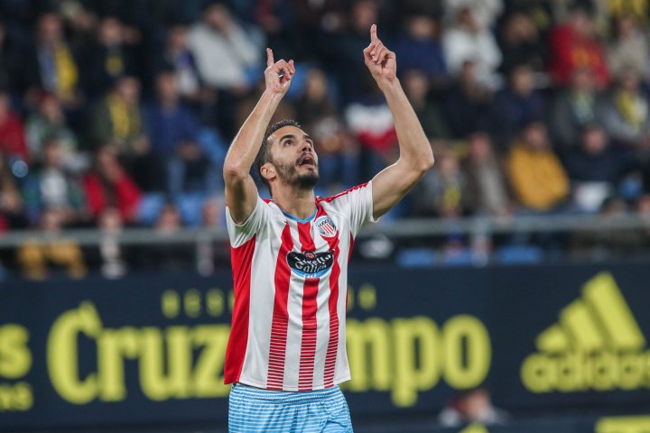 Iriome celebra su gol en el Carranza.
