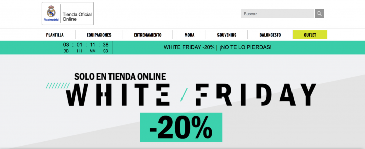 En la web del Real Madrid hay descuentos