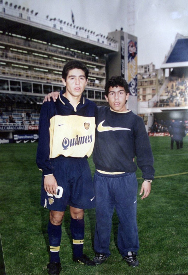 Riquelme y Tevez