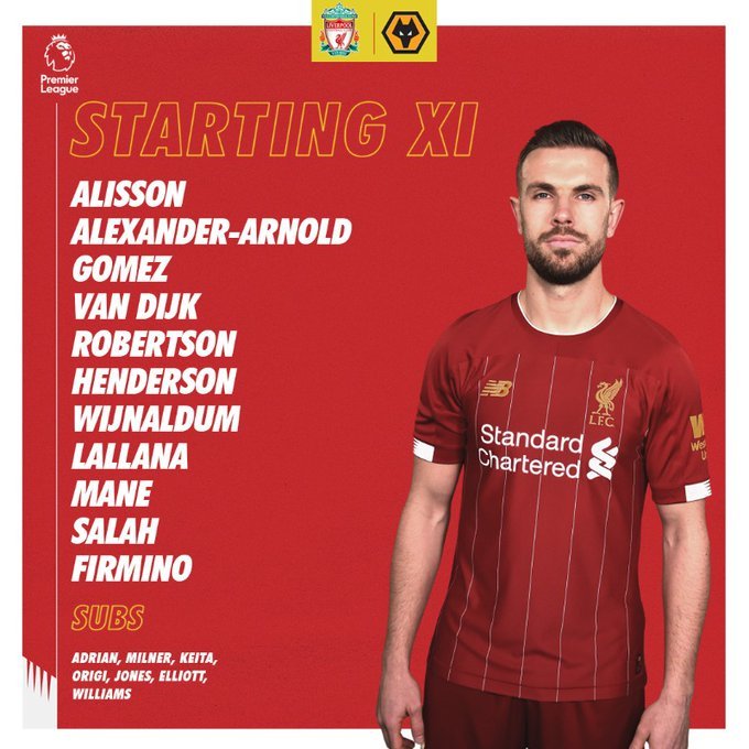 Alineación Liverpool
