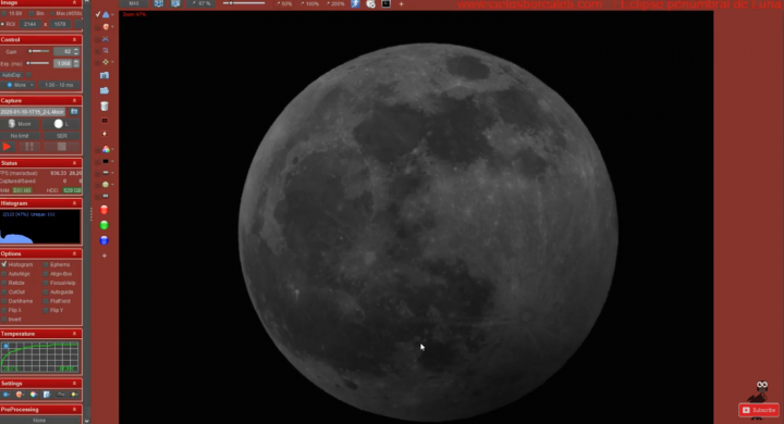 La luna en estos momentos