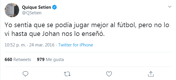 Setién, seguidor de la filosofía de Cruyff