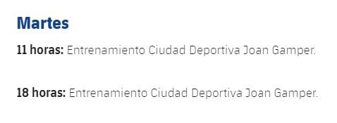 Calendario Barcelona