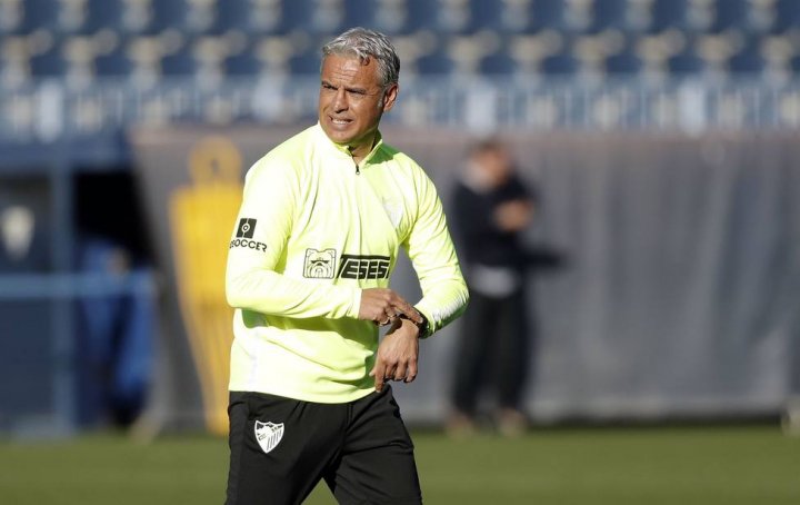 Sergio Pellicer, entrenador del Málaga.