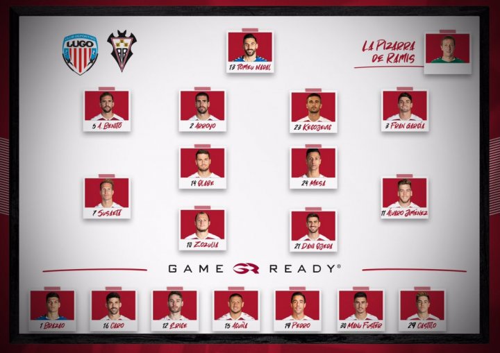 Alineación del Albacete en el Anxo Carro.