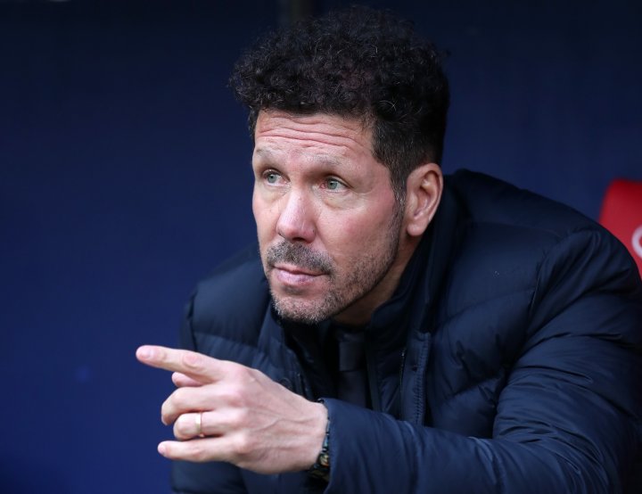 Simeone durante el Atleti-Leganés.