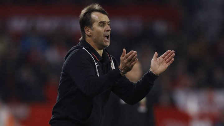 Lopetegui, en un partido con el Sevilla