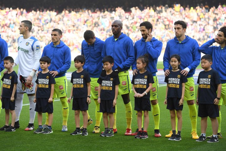 Solidaridad del fútbol español en la lucha contra el coronavirus.