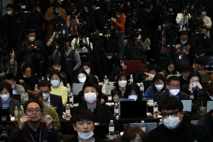 Conferencia de prensa en Corea del Sur