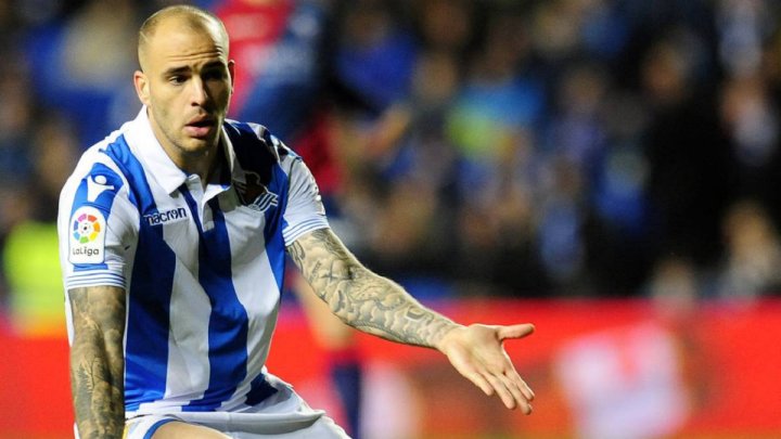 Sandro, durante un partido con la Real Sociedad.