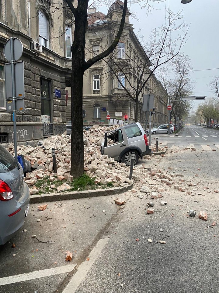 Zagreb tras el terremoto.