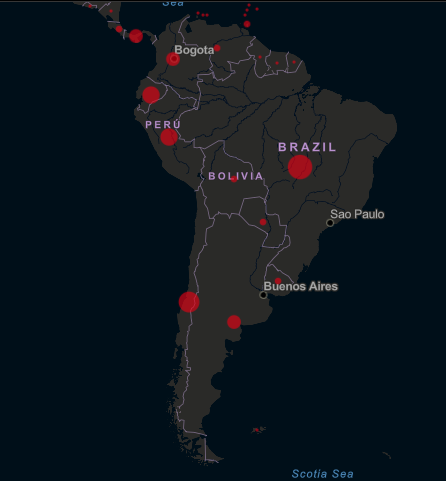 Coronavirus en Sudamérica