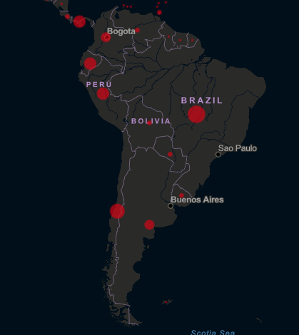 Coronavirus en Sudamerica