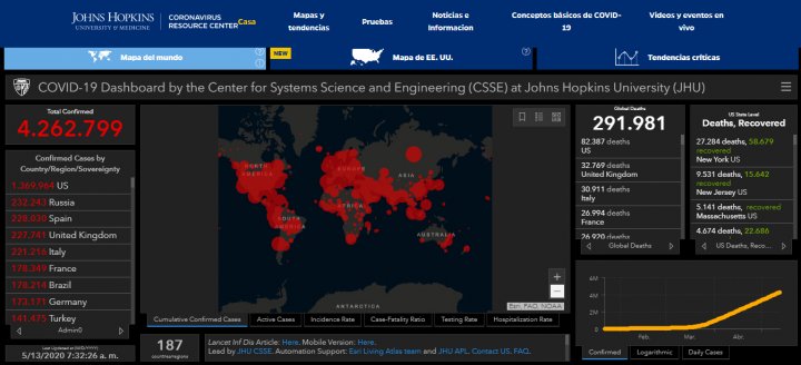 coronavirus johns hopkins