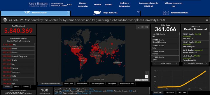 coronavirus johns hopkins