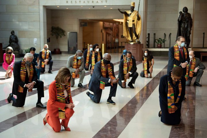 Taking a knee