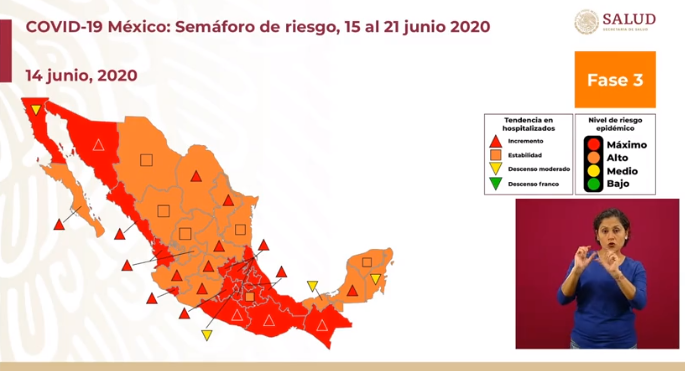 semáforo de riesgo 15 de junio méxico