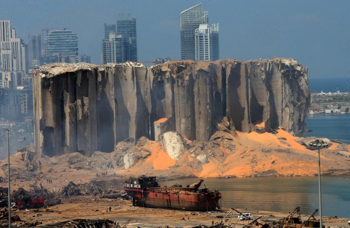Así quedó el almacén de Beirut