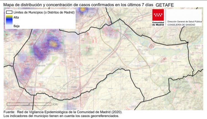 DISTRIBUCIÓN DE CASOS CONFIRMADOS EN GETAFE