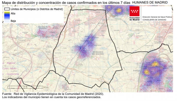 DISTRIBUCIÓN DE CASOS CONFIRMADOS EN HUMANES