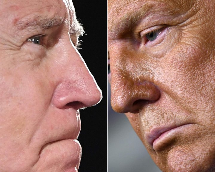 Candidates Trump and Biden