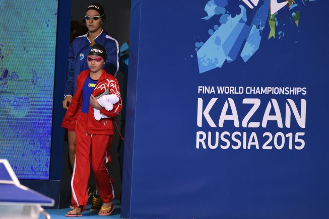 Tareq, de 10 años, un circo de la FINA en el Kazán Arena