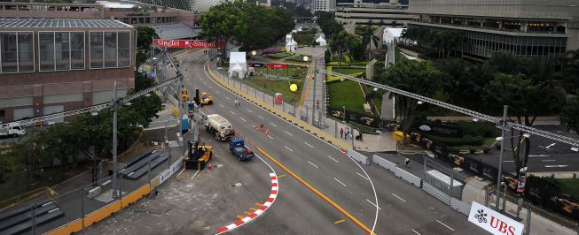 Cambios en el circuito de Singapur para el gran premio