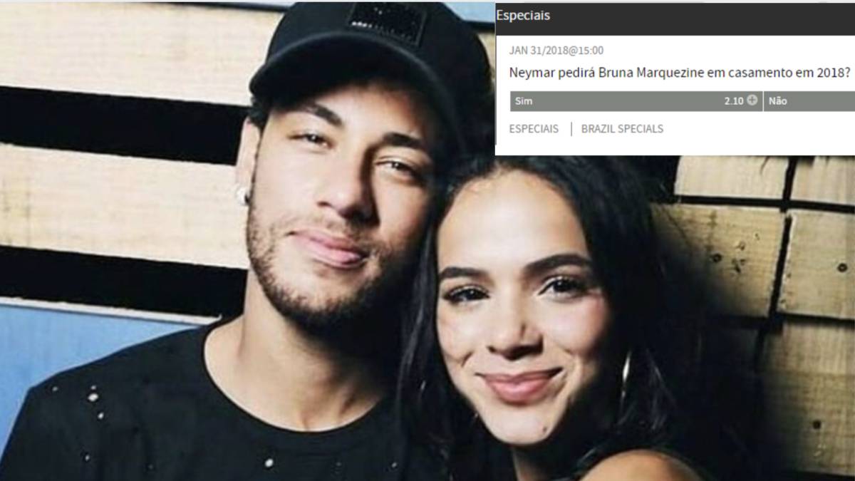 La boda de Neymar y Bruna Marquezine gana terreno en las casas de apuestas