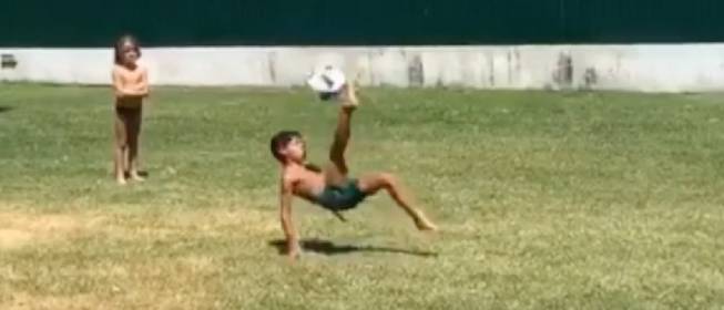 Video | Cristiano Jr. shows dad how it's done with ... - 653 x 280 jpeg 19kB