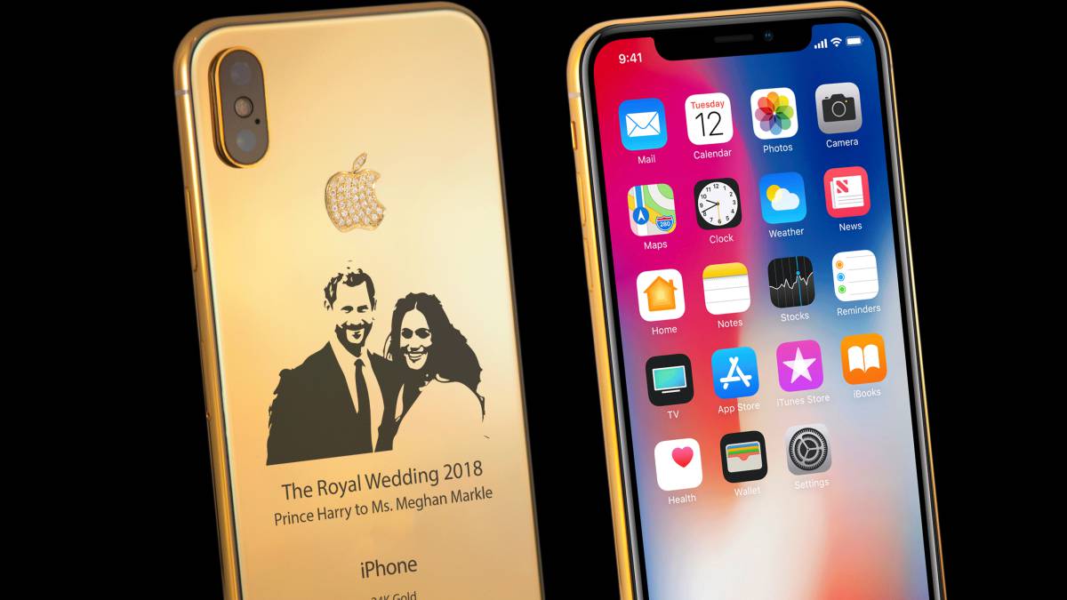 Nuevo iPhone X de 24 quilates para los obsesionados con la boda real